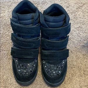 Aldo black wedge bootie sneakers